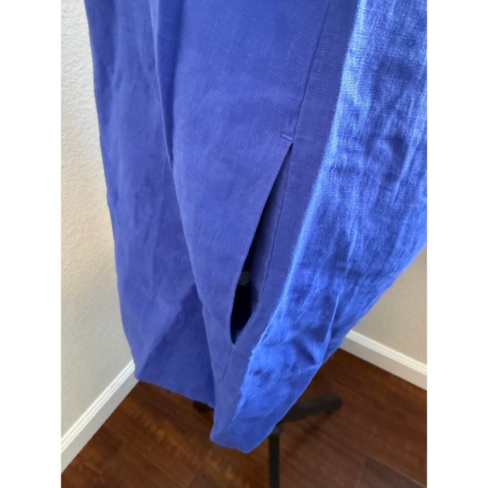 Madewell Palma Mini Dress in 100% Linen Blue Size S NWT - Picture 3 of 10